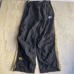 Vintage Pittsburgh Steelers Pants Mens XL Black NFL Football NFL Track Sideline